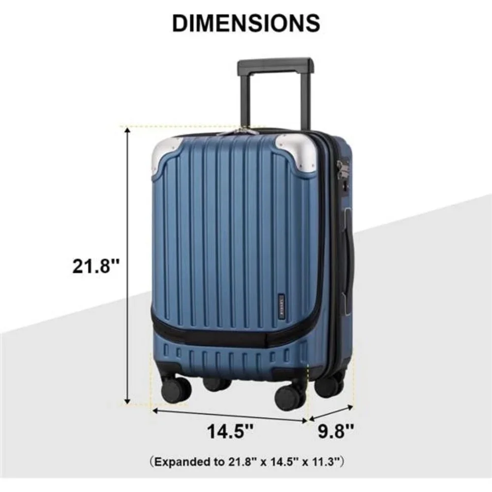 Carry on Luggage Airline Approved, 20 Inch Expandable Hard Sided With Wheels